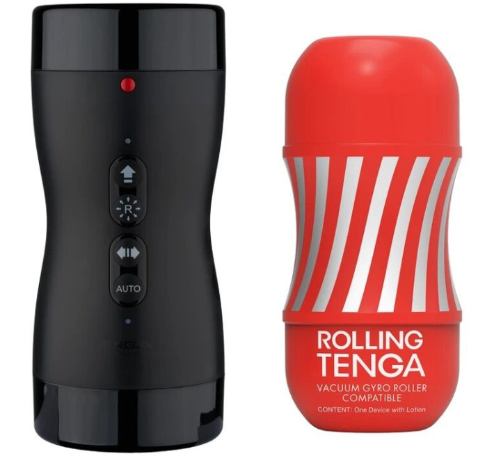 Автоматический мастурбатор Tenga VACUUM GYRO ROLLER, ротация и вакуум, совместимый с Tenga Cup