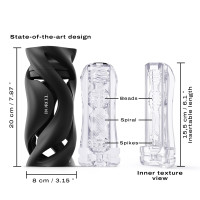 Мастурбатор Dorcel DEEP BLOW BLACK, подвійне використання Мастурбатор Dorcel DEEP BLOW BLACK, подвійне використання