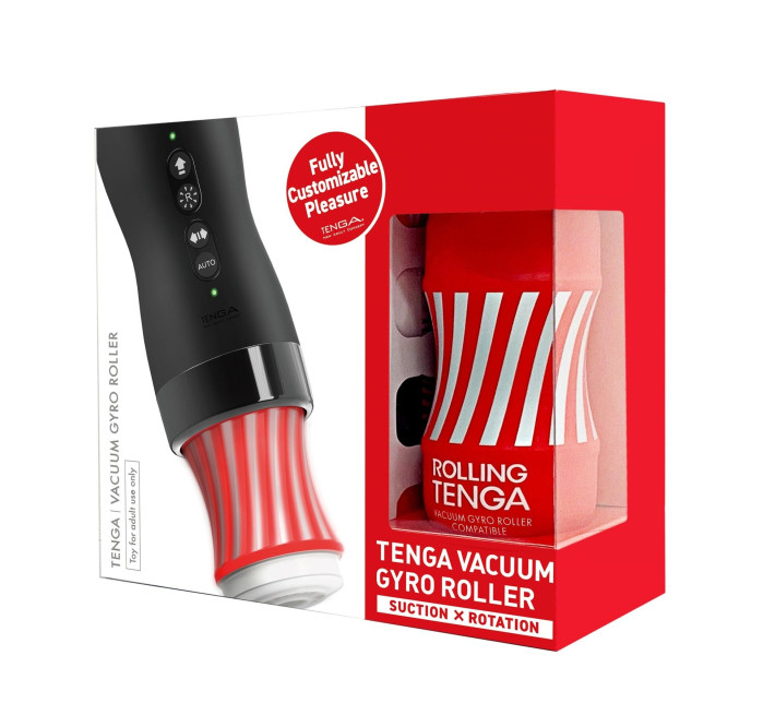 Автоматический мастурбатор Tenga VACUUM GYRO ROLLER, ротация и вакуум, совместимый с Tenga Cup