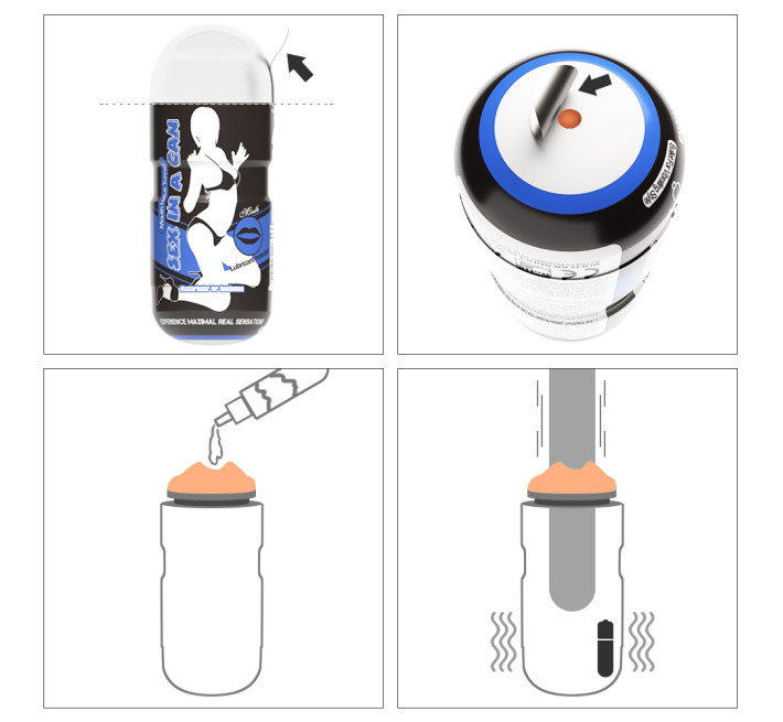 Мастурбатор LoveToy Sex In A Can Mouth Lotus Tunnel Vibrating