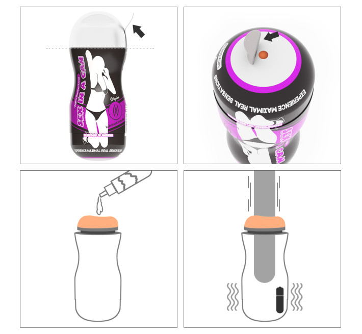 Мастурбатор вагина LoveToy Sex In A Can Vibrating Vagina Tunnel