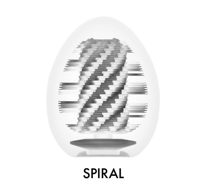Мастурбатор-яйцо Tenga Egg Spiral, плотный TPE, пробник лубриканта 5 мл
