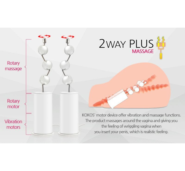 Мастурбатор Kokos Juliana 2WayPlus с вибрацией и массажем с функцией массажа и вибрацией