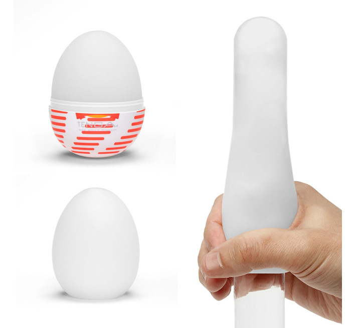 Мастурбатор-яйце Tenga Egg Tube рельєф з поздовжніми лініями