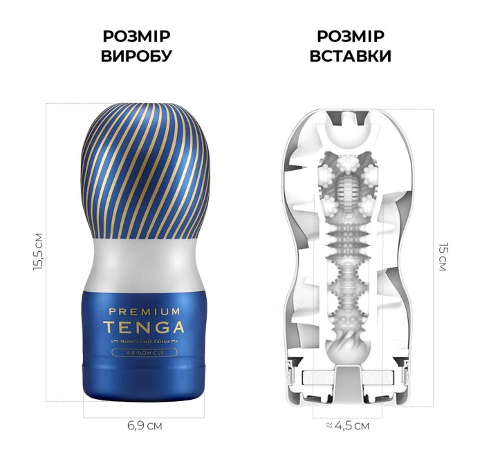 Мастурбатор Tenga Premium Air Flow Cup (24 воздушные камеры внутри)
