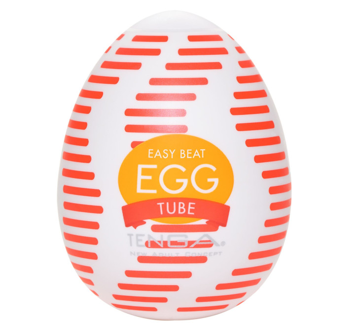 Мастурбатор-яйце Tenga Egg Tube рельєф з поздовжніми лініями