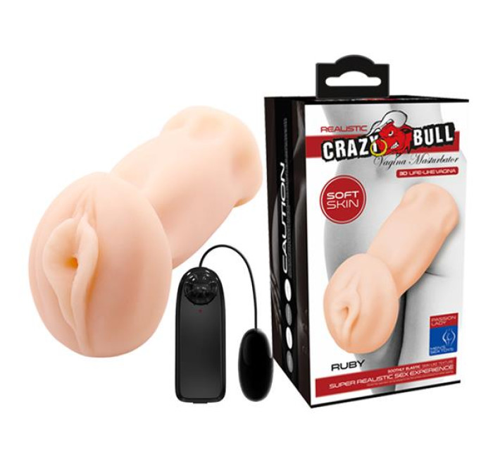 Мастурбатор Crazy Bull Ruby Vibrating Vagina Masturbator