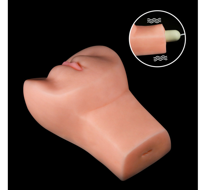 Мастурбатор LoveToy Vibrating Pet Pussy & Ass #1 Телесный