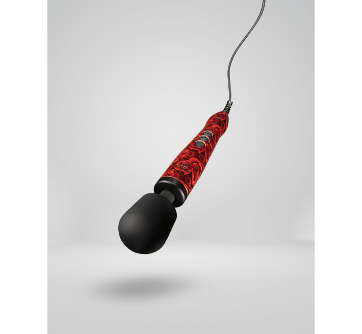 Вібромасажер DOXY Original ROSE PATTERN, дуже потужний, живлення 220В, пульсівні вібрації