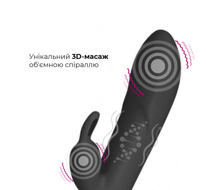 Вибратор кролик со спиральным 3D-массажем Adrien Lastic Twister