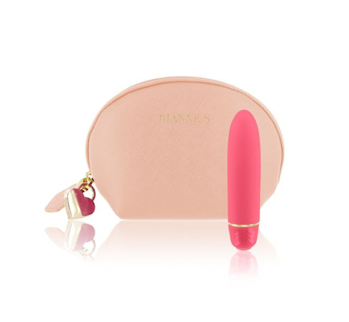 Вибропуля RIANNE S - Classique Vibe мини-вибратор на 7 режимов, чехол-косметичка Кораловая
