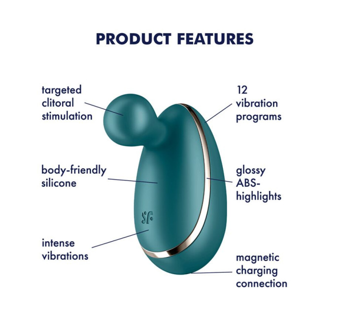 Вібратор для зовнішньої стимуляції Satisfyer Spot On 1 Green, гнучкий відросток