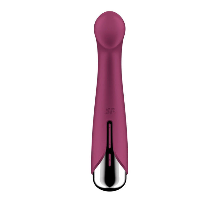 Вібратор з ротацією Satisfyer Spinning G-Spot 1 Red, плоский майданчик для стимуляції точки G