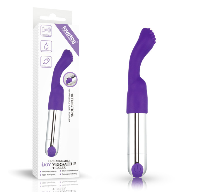 Клиторальный стимулятор LoveToy IJOY Rechargeable Versatile Tickler Purple
