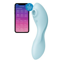 Вакуумний смарт-стимулятор із вібрацією Satisfyer Curvy Trinity 5 (Blue), керування зі смартфона Вакуумний смарт-стимулятор із вібрацією Satisfyer Curvy Trinity 5 (Blue), керування зі смартфона