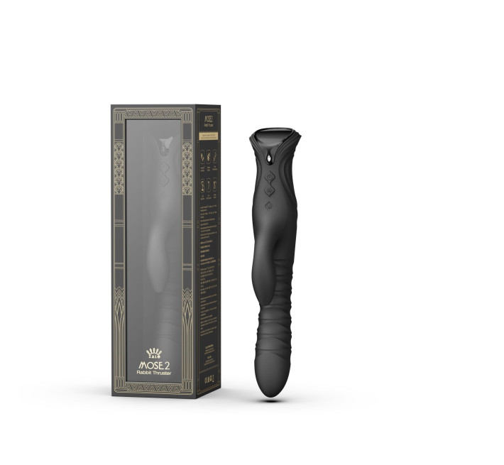 Пульсатор-кролик с вибрацией Zalo Mose 2 Obsidian Black
