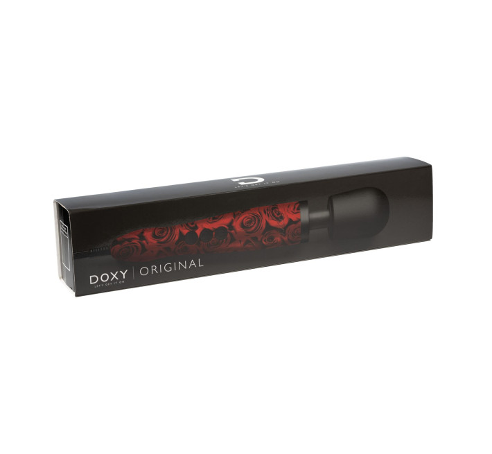 Вібромасажер DOXY Original ROSE PATTERN, дуже потужний, живлення 220В, пульсівні вібрації
