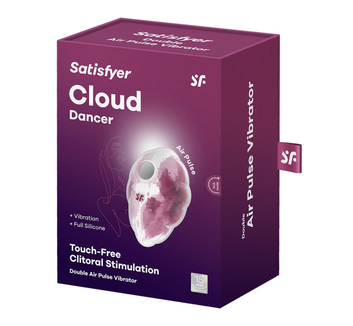 Вакуумный стимулятор с вибрацией Satisfyer Cloud Dancer Red