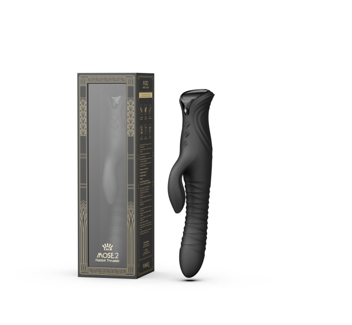 Пульсатор-кролик с вибрацией Zalo Mose 2 Obsidian Black