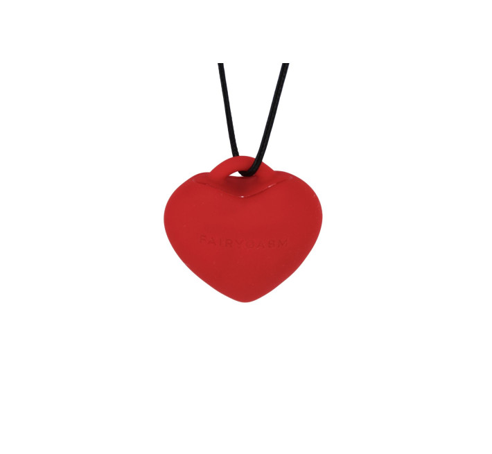 Мінівібратор «Сердечко» FairyGasm PleasureStone red, 9 режимів, на шнурку