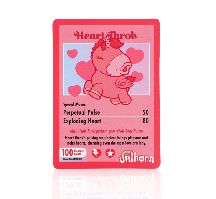 Вібратор-єдиноріжка Unihorn - Heart Throb, з пульсацією