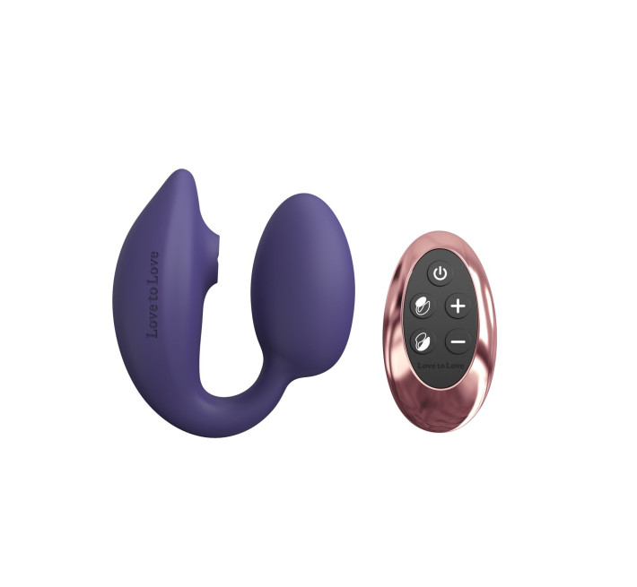 Віброяйце з вакуумною кліторальною стимуляцією Love To Love Wonderlover MIDNIGHT INDIGO