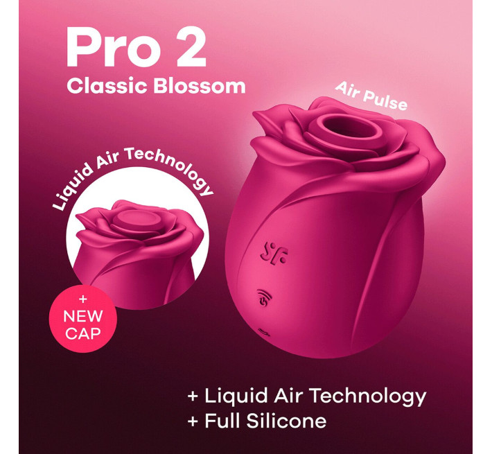 Вакуумный клиторальный стимулятор Satisfyer Pro 2 Classic Blossom, технология Liquid Air