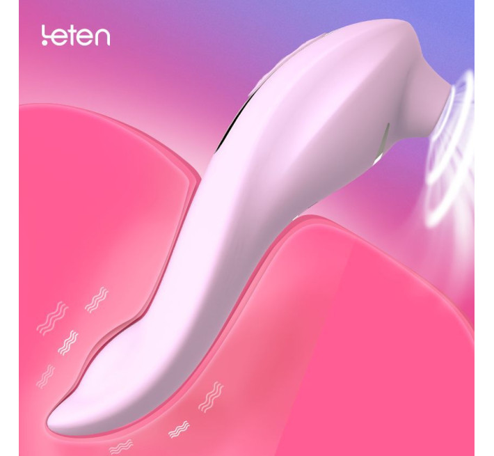 Вакуумний вібратор 3-в-1 Leten Sucking Vibrator (вакуум, вібрація, масажні рухи язичка)