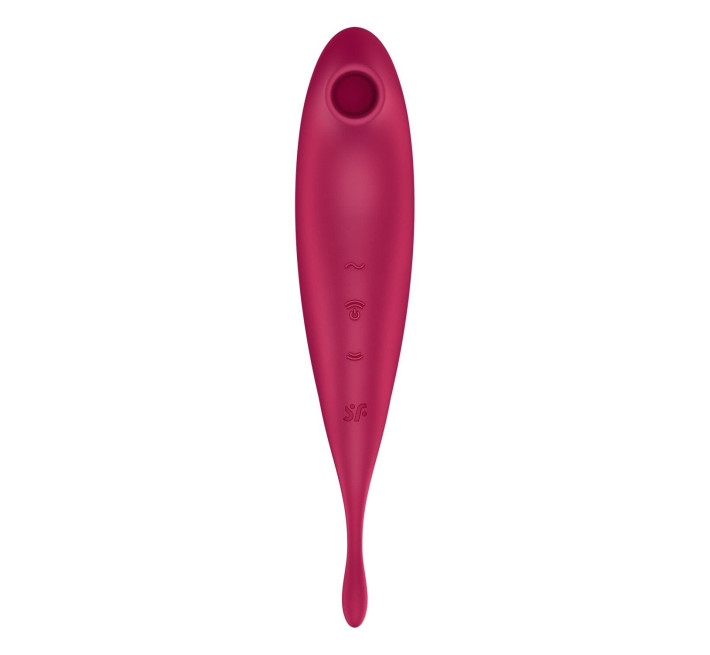 Смарт-вібратор для клітора з вакуумною стимуляцією Satisfyer Twirling Pro+ dark red