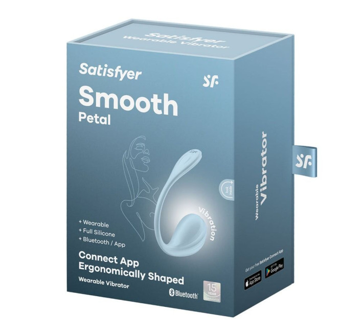 Смарт-виброейте Satisfyer Smooth Petal Connect App Light Blue