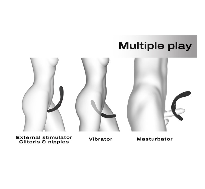 Вибратор-стимулятор Dorcel INFINITE JOY BLACK, многофункциональный, унисекс