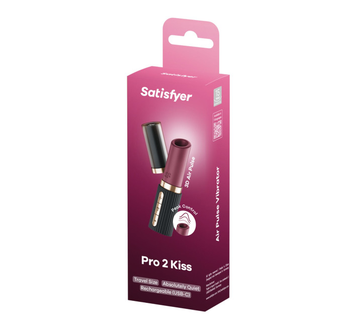 Вакуумний стимулятор Satisfyer Pro 2 Kiss, магнітна технологія 3D Air Pulse, 30 режимів, кришечка