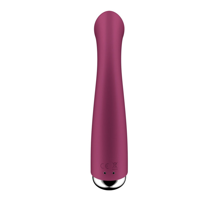 Вібратор з ротацією Satisfyer Spinning G-Spot 1 Red, плоский майданчик для стимуляції точки G