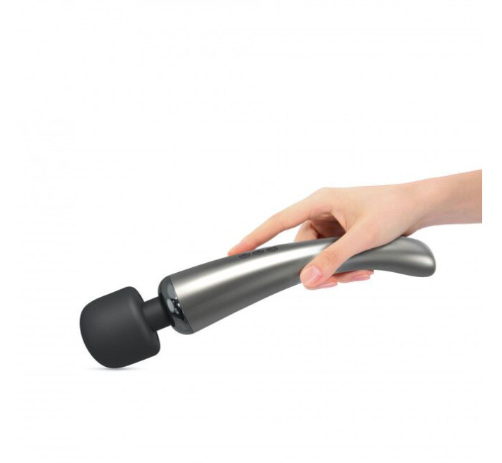 Потужний вібромасажер Dorcel Megawand Chrome Silver який перезаряджається, 160 режимів