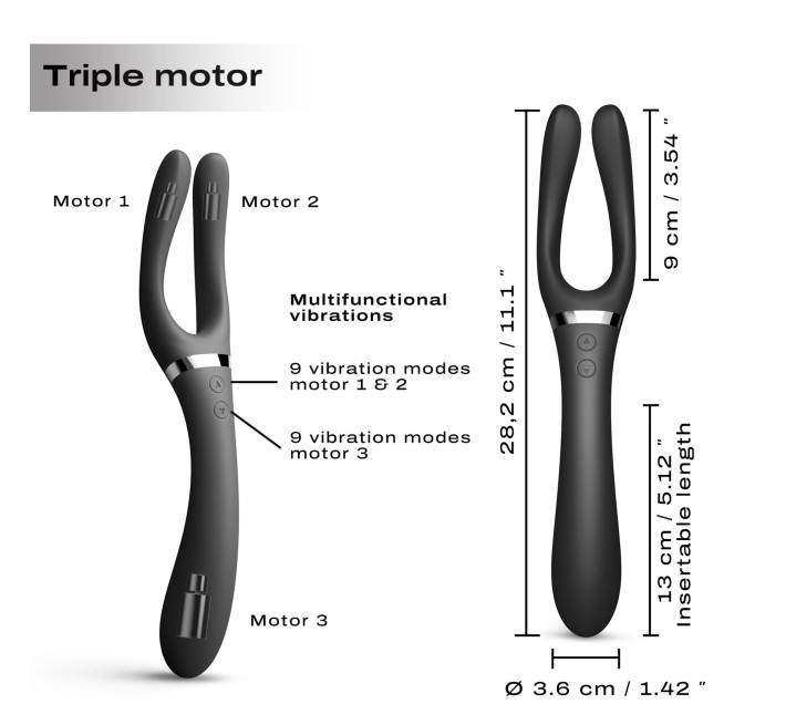 Вибратор-стимулятор Dorcel INFINITE JOY BLACK, многофункциональный, унисекс