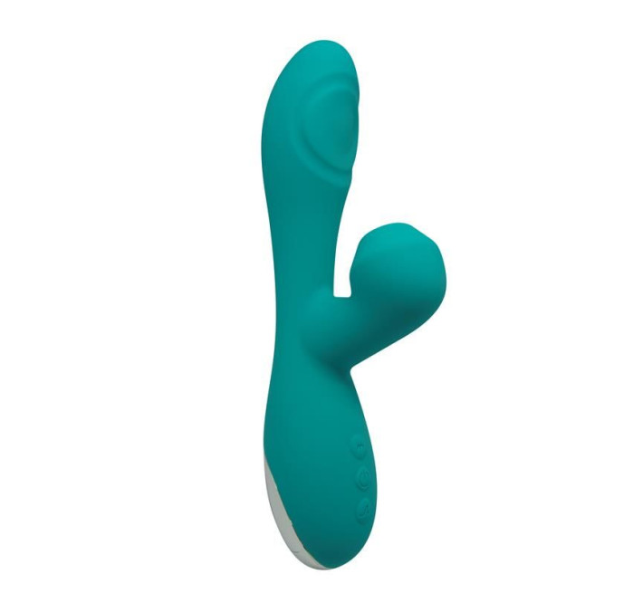 Вибратор-кролик 3в1 Alive Caribbean Shine с вакуумом и пульсирующей стимуляцией точки G Зеленый