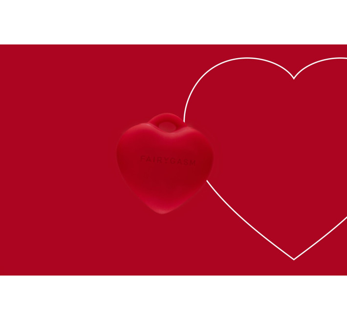 Мінівібратор «Сердечко» FairyGasm PleasureStone red, 9 режимів, на шнурку