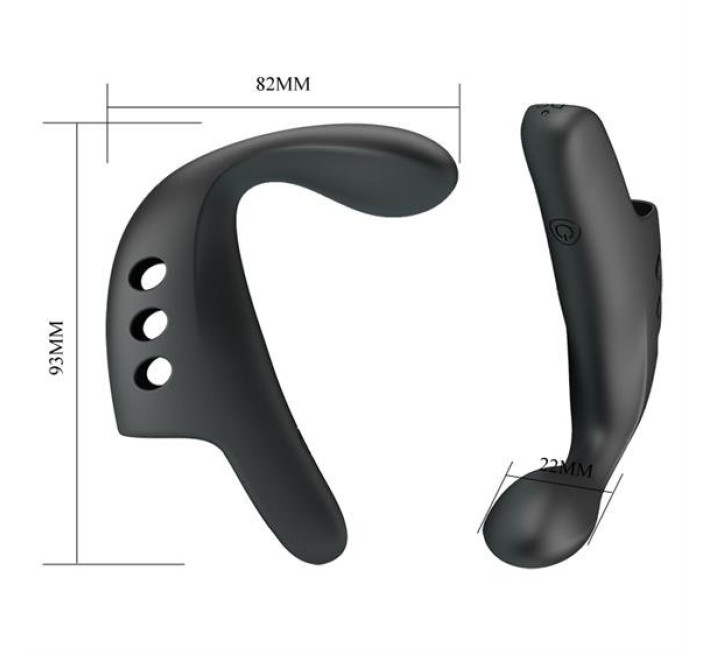 Вибронасадка на палец Pretty Love Fingering Vibrator Gordon Black