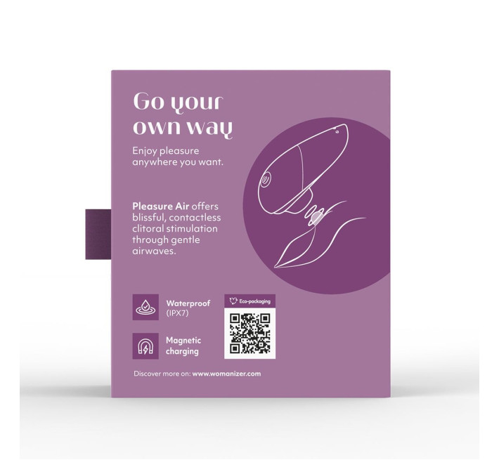 Вакуумний кліторальний стимулятор Womanizer Liberty 2 Purple, 8 режимів, магнітна кришечка