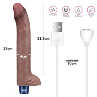 Вибратор LoveToy Real Softee Rechargeable Silicone Vibrating Dildo 11