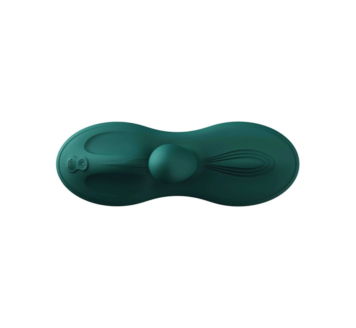 Sit-on-top смарт-вібратор Zalo – Flora Smart Vibrating Pad Turquoise Green, 9 моторів