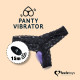 Вібратор в трусики FeelzToys Panty Vibrator Чорний з пультом дистанційного керування, 6 режимів роботи, сумочка-чохол