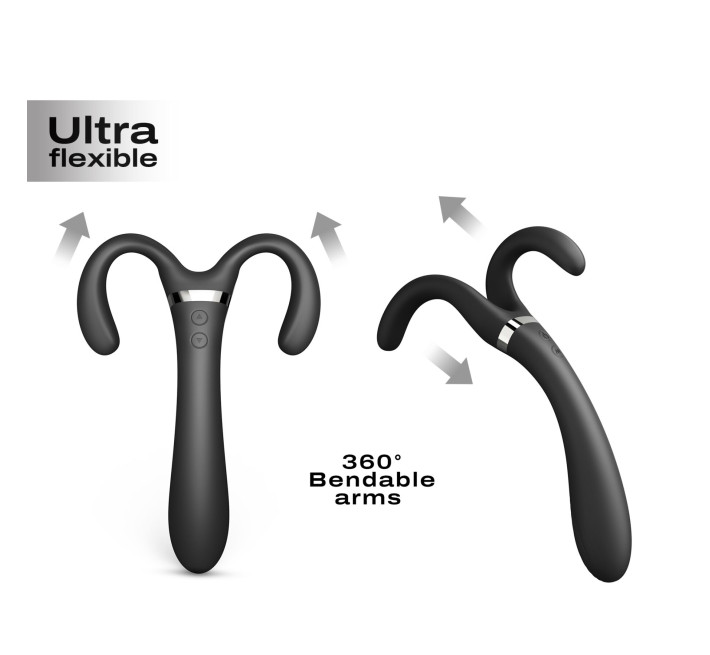 Вибратор-стимулятор Dorcel INFINITE JOY BLACK, многофункциональный, унисекс