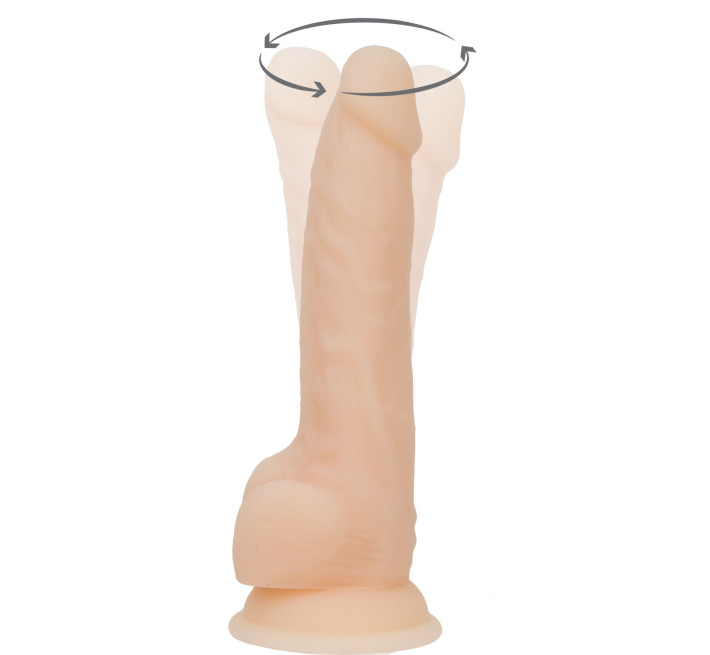 Фаллоимитатор с вибрацией и ротацией Naked ADDICTION James 8 Rotating & Vibrating Dong, пульт ДУ