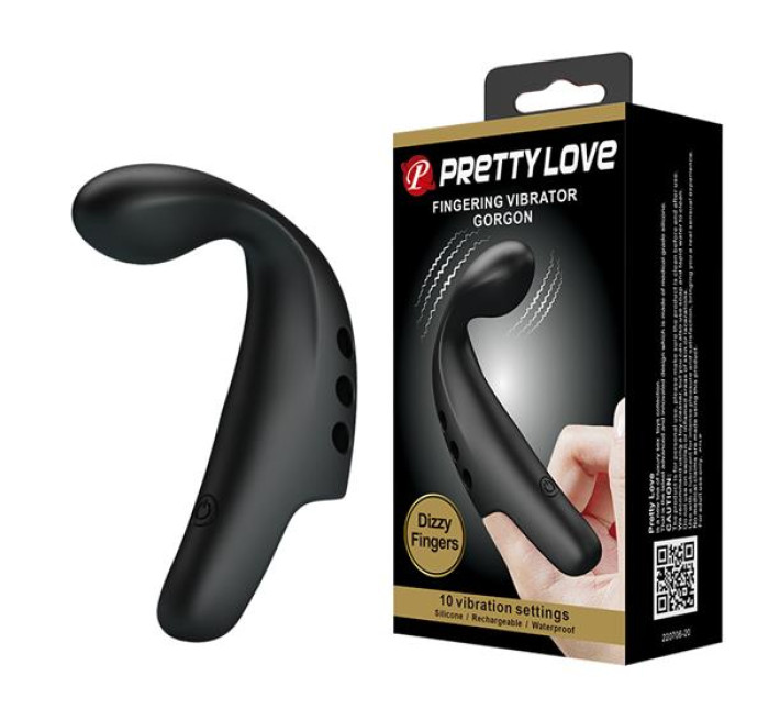 Вибронасадка на палец Pretty Love Fingering Vibrator Gordon Black