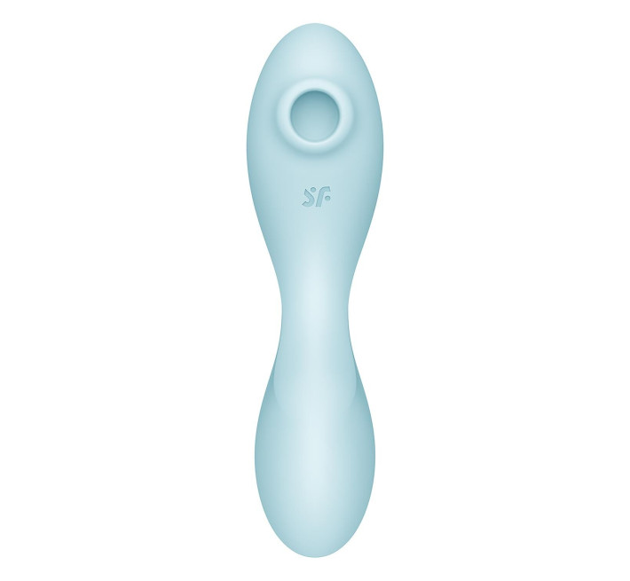 Вакуумний смарт-стимулятор із вібрацією Satisfyer Curvy Trinity 5 (Blue), керування зі смартфона