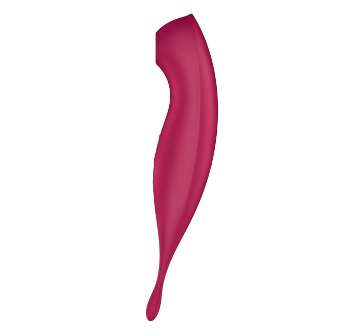 Смарт-вібратор для клітора з вакуумною стимуляцією Satisfyer Twirling Pro+ dark red