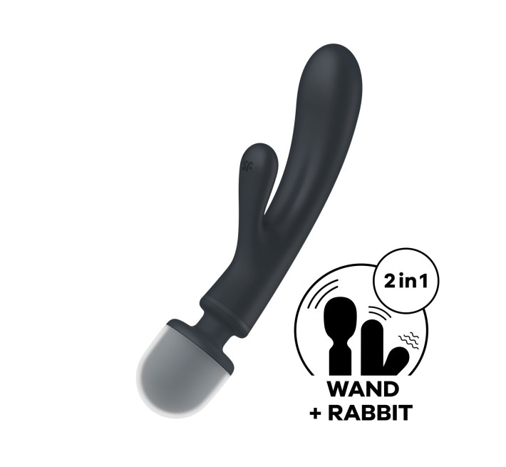 Вибратор-кролик с вибромассажером Satisfyer Triple Lover Grey, 3 мотора