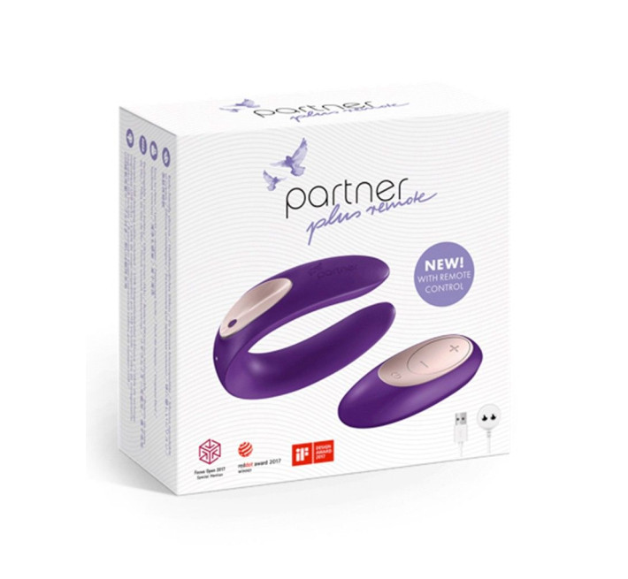 Вибратор для пар Satisfyer Double Plus Remote с пультом ДУ и двумя моторчиками