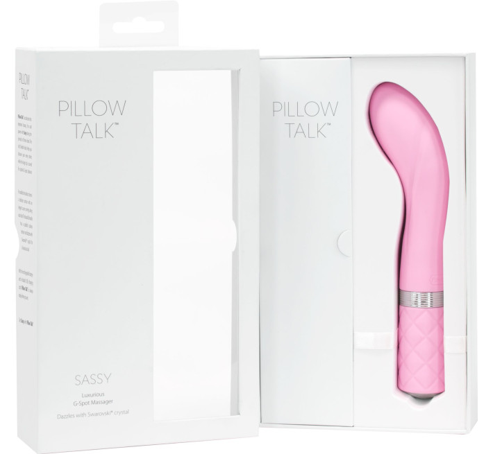 Розкішний вібратор PILLOW TALK Sassy із кристалом Сваровськи Рожевий